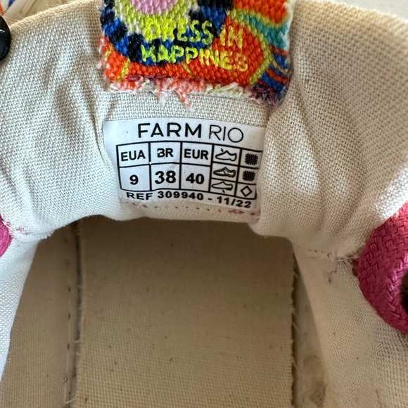 FARM Rio pink Full Garden platform sneaker sz 9 NEW - Picture 2 of 5